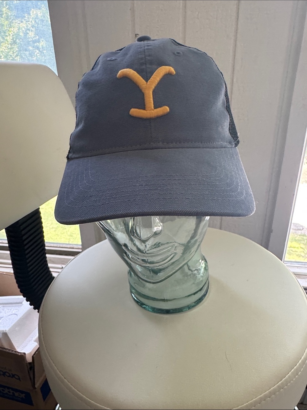 Yellowstone Gray Trucker Cap with Yellow Embroidered Y Emblem